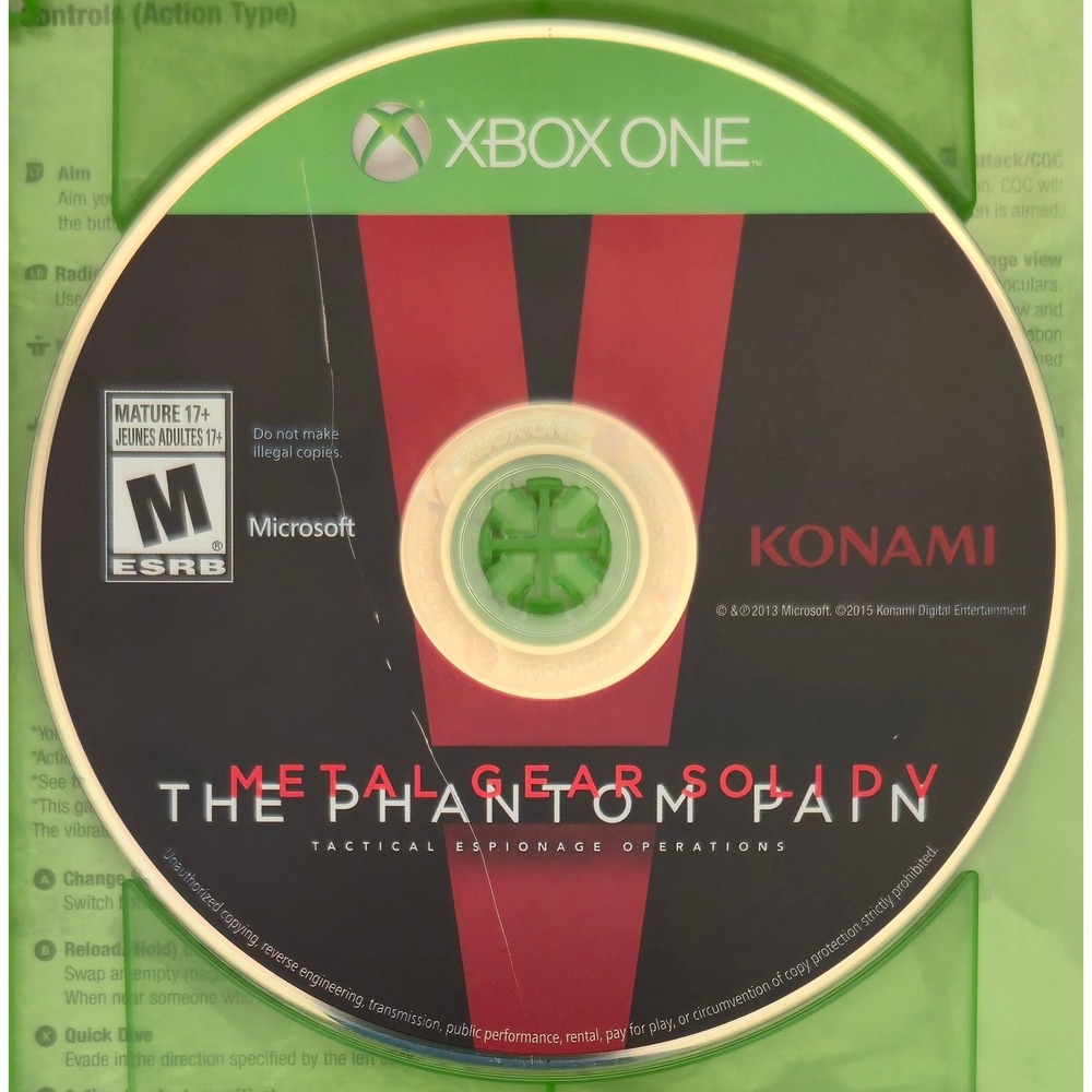 Metal Gear Solid V:‎ The Phantom Pain Day One Edition - Xbox One - (CIB) w/ Map - Picture 3 of 11